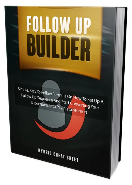eCover representing Follow Up Builder  with Master Resell Rights