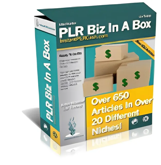 eCover representing PLR Biz In A Box eBooks & Reports with Master Resell Rights