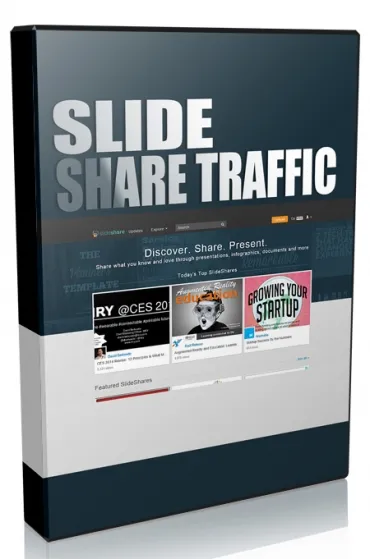 eCover representing Slide Share Traffic Video Guide Videos, Tutorials & Courses with Private Label Rights