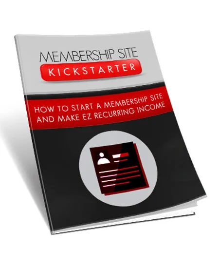 eCover representing Membership Site Kickstarter eBooks & Reports with Master Resell Rights