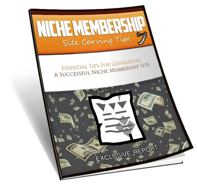 eCover representing Niche Membership Site Carving Tips eBooks & Reports with Master Resell Rights