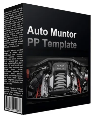 eCover representing Auto Muntor Multipurpose Powerpoint Template  with Personal Use Rights