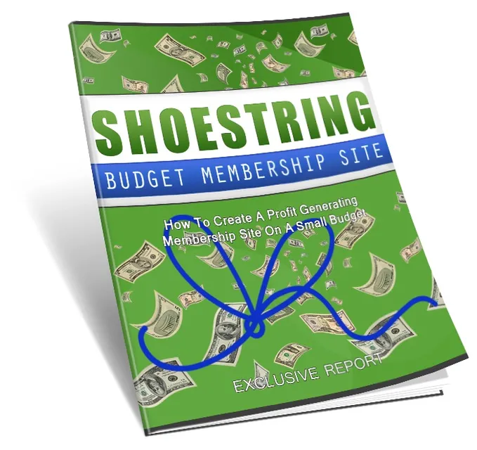 eCover representing Shoestring Budget Membership Site eBooks & Reports with Master Resell Rights