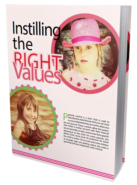 eCover representing Instilling The Right Values eBooks & Reports with Private Label Rights