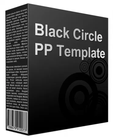 eCover representing Black Circle Multipurpose Powerpoint Template  with Personal Use Rights
