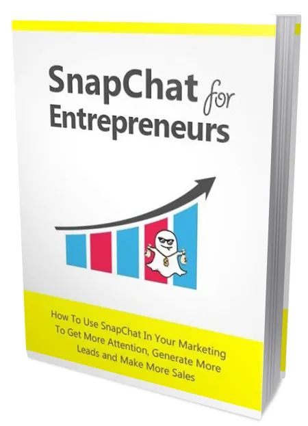 eCover representing Snapchat For Entrepreneurs eBooks & Reports with Master Resell Rights