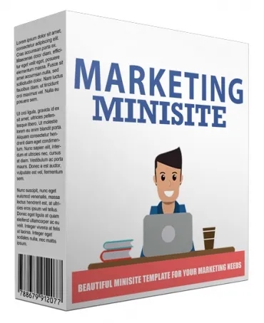 eCover representing Marketing Minisite Template V42016  with Private Label Rights