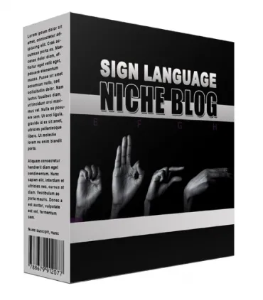 eCover representing New Sign Language Flipping Niche Blog  with Personal Use Rights