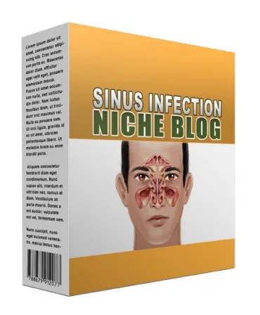 eCover representing New Sinus Infection Flipping Niche Blog  with Personal Use Rights