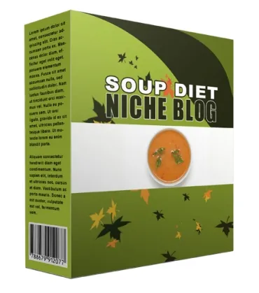 eCover representing New Soup Diet Flipping Niche Blog  with Personal Use Rights