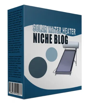 eCover representing Solar Water Heater Flipping Niche Blog  with Personal Use Rights