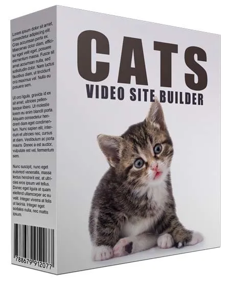 eCover representing New Cats Video Site Builder  with Master Resell Rights