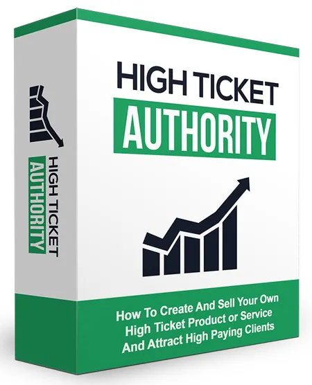 eCover representing High Ticket Authority eBooks & Reports with Master Resell Rights