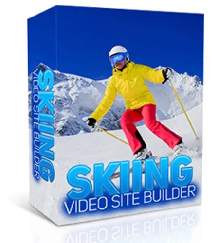 eCover representing Skiing Video Site Builder  with Resell Rights