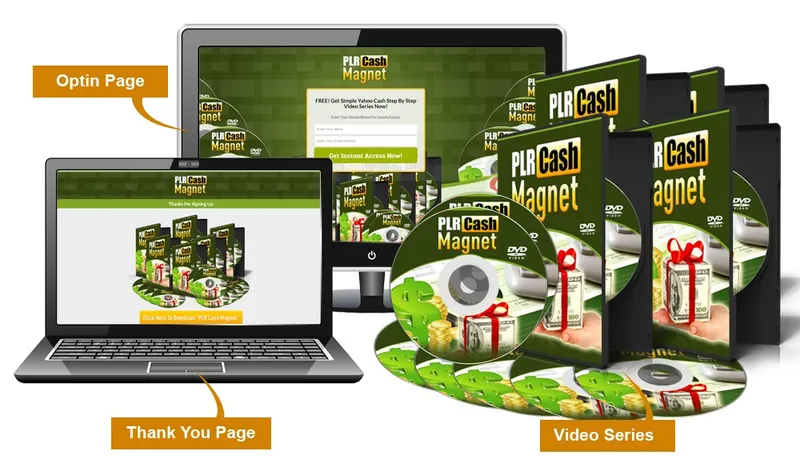 eCover representing PLR Cash Magnet Videos, Tutorials & Courses with Master Resell Rights
