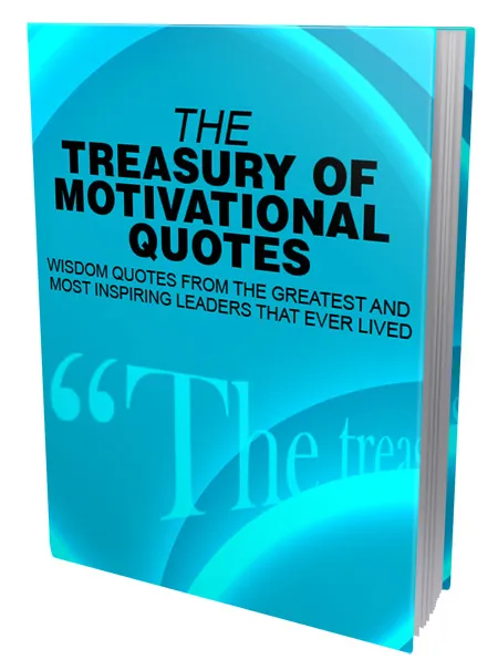 eCover representing The Treasury of Motivational Quotes eBooks & Reports with Master Resell Rights