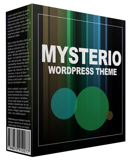 eCover representing Mysterio WordPress Theme eBooks & Reports with Personal Use Rights