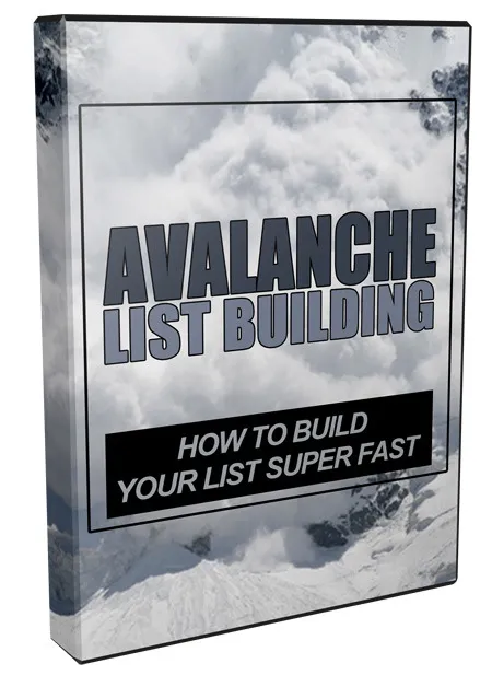eCover representing New Avalanche List Building Videos, Tutorials & Courses with Personal Use Rights