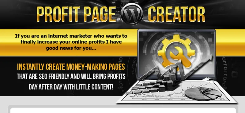 eCover representing WP Profit Page Creator eBooks & Reports with Master Resell Rights