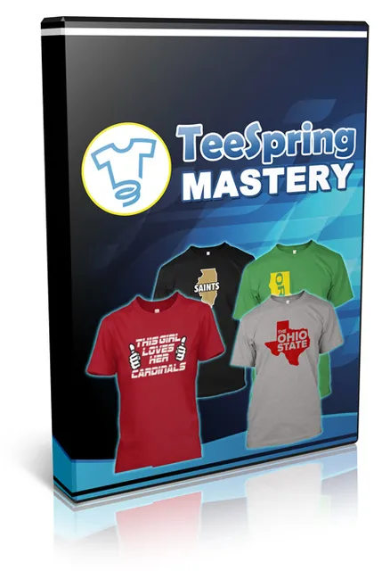 eCover representing TeeSpring Mastery Videos, Tutorials & Courses with Private Label Rights