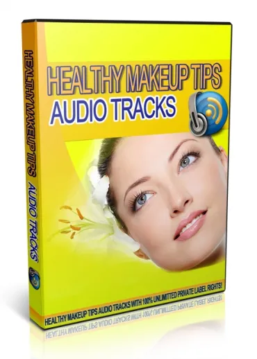eCover representing Healthy Makeup Tips Audio Tracks Audio & Music with Private Label Rights