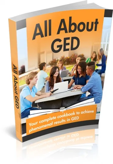 eCover representing All About GED eBooks & Reports with Master Resell Rights