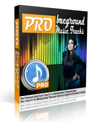 eCover representing Pro Background Music Tracks Audio & Music with Master Resell Rights