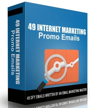 eCover representing 49 Internet Marketing Promo Emails eBooks & Reports with Private Label Rights