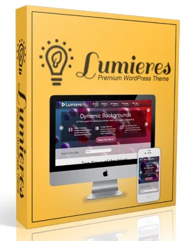 eCover representing Lumieres Wordpress Theme  with Master Resell Rights