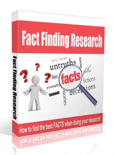 eCover representing Fact Finding Research Videos, Tutorials & Courses with Resell Rights