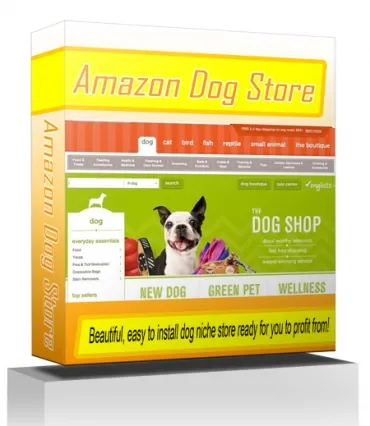 eCover representing Amazon Dog Store Templates & Themes with Private Label Rights