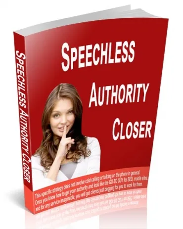 eCover representing Speechless Authority Closer eBooks & Reports with Master Resell Rights