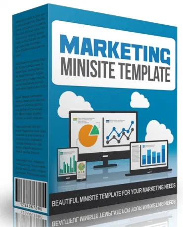 eCover representing Marketing Minisite Template V2015  with Private Label Rights