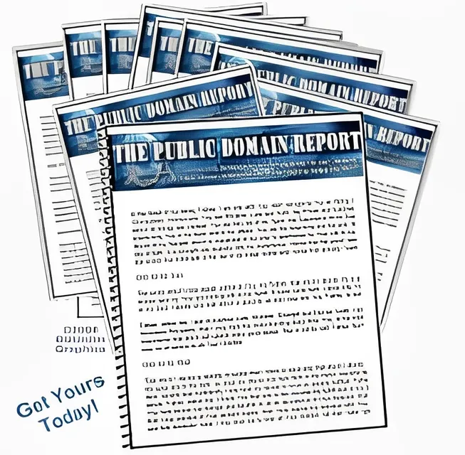 eCover representing The Public Domain Report eBooks & Reports with Master Resell Rights