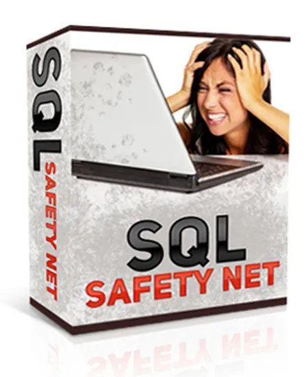 eCover representing SQL Safety Net Software & Scripts with Resell Rights