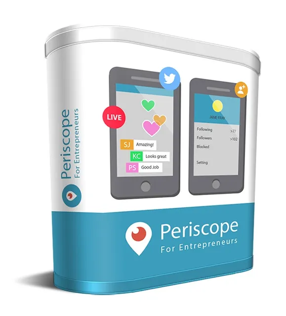 eCover representing Periscope For Entrepreneurs Videos, Tutorials & Courses with Master Resell Rights
