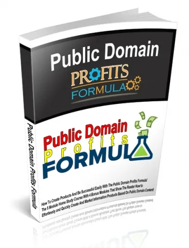 eCover representing Public Domain Profits Formula eBooks & Reports with Master Resell Rights