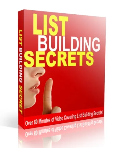 eCover representing List Building Secrets Videos Videos, Tutorials & Courses with Personal Use Rights