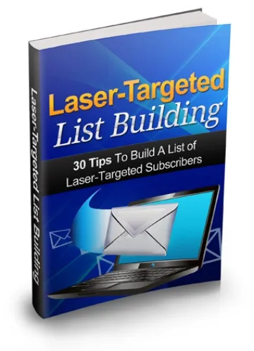 eCover representing Laser Targeted List Building eBooks & Reports with Master Resell Rights
