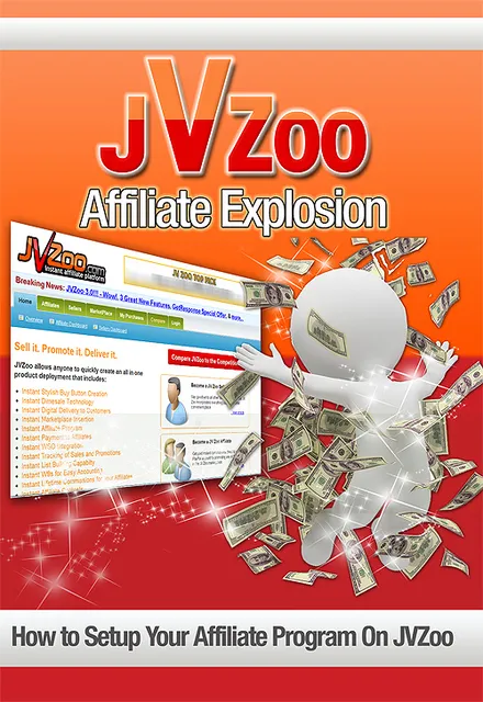 eCover representing JVZoo Affiliate Explosion Videos, Tutorials & Courses with Master Resell Rights
