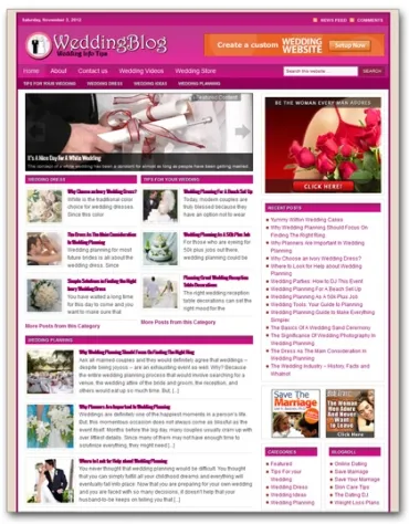 eCover representing Wedding Blog  with Private Label Rights