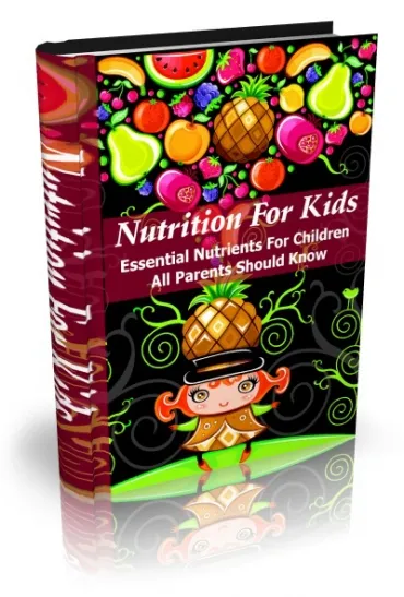 eCover representing Nutrition for Kids eBooks & Reports with Master Resell Rights