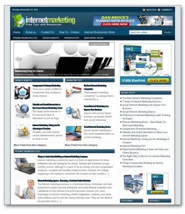 eCover representing Internet Marketing Niche Blog  with Private Label Rights