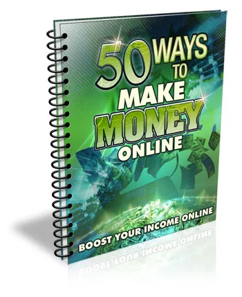 eCover representing 50 Ways to Make Money Online eBooks & Reports with Master Resell Rights