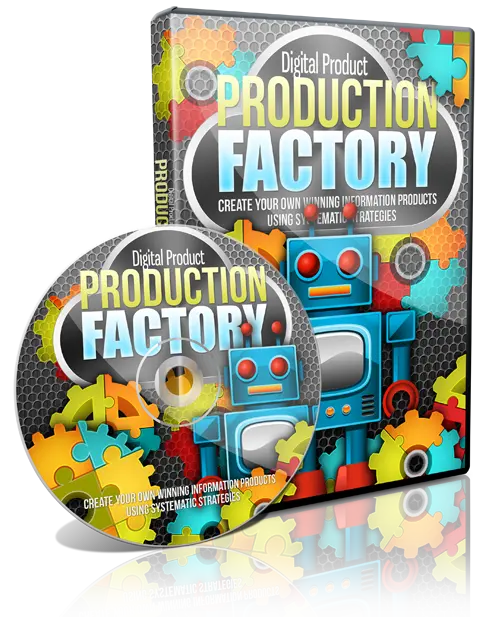 eCover representing Digital Product Production Factory Videos, Tutorials & Courses/main img width < 301px/Can be translated with Master Resell Rights