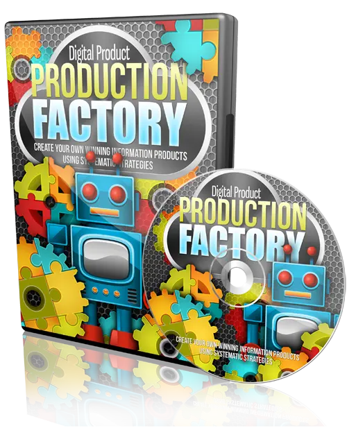 eCover representing Digital Product Production Factory Videos, Tutorials & Courses/main img width < 301px/Can be translated with Master Resell Rights