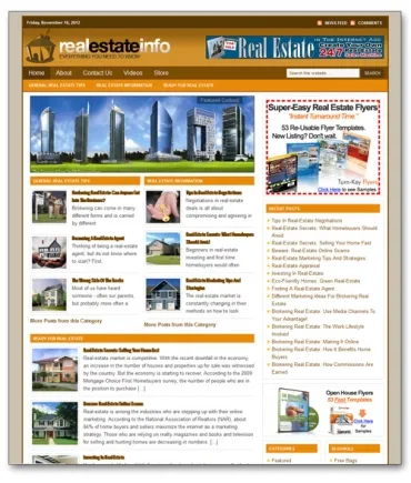 eCover representing Real Estate Niche Blog  with Private Label Rights