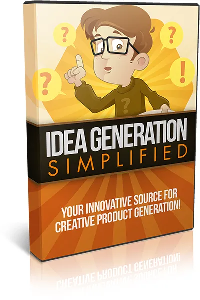 eCover representing Idea Generation Simplified Videos, Tutorials & Courses with Master Resell Rights