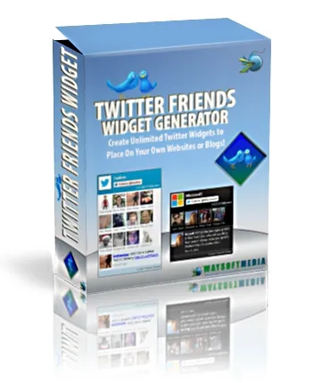eCover representing Twitter Friends Widget  with Master Resell Rights