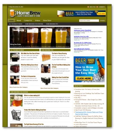 eCover representing Home Brewing Niche Blog  with Private Label Rights